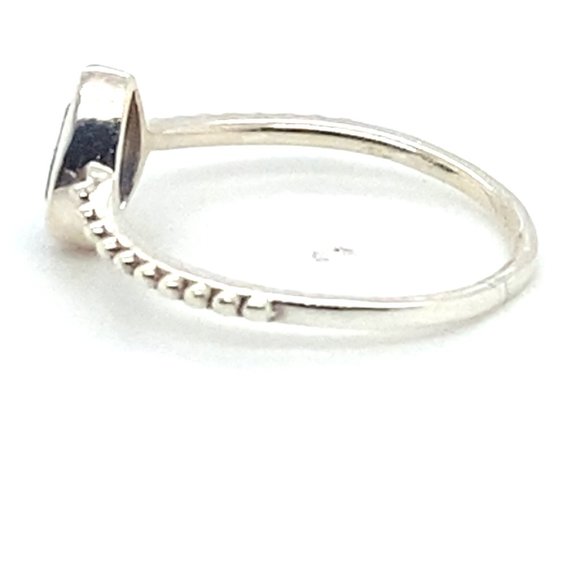 Blue Sapphire .87ct Platinum Finish Solid 925 Sterling Silver Ring - Picture 7 of 8